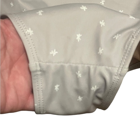 Kortni Jeane high rise gray and white star ruffle swim suit bottom - Picture 5 of 8